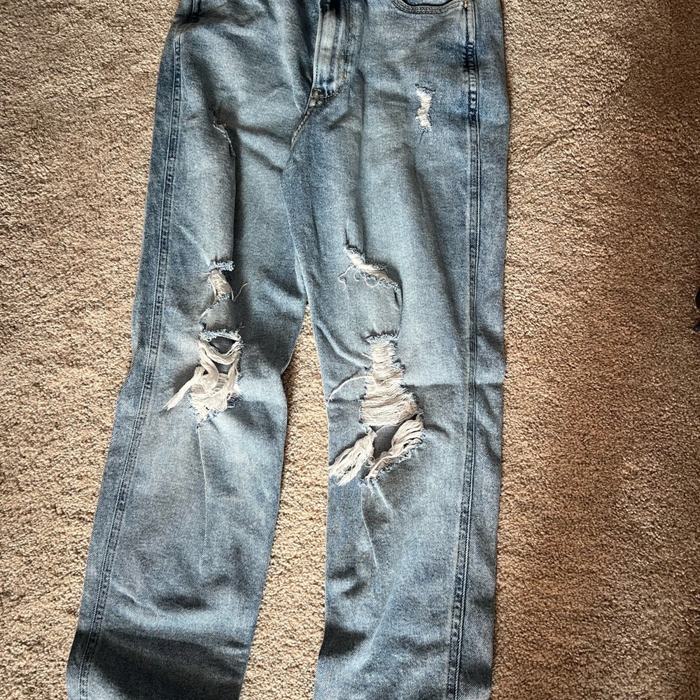 Hollister Blue Relaxed Distressed Jeans